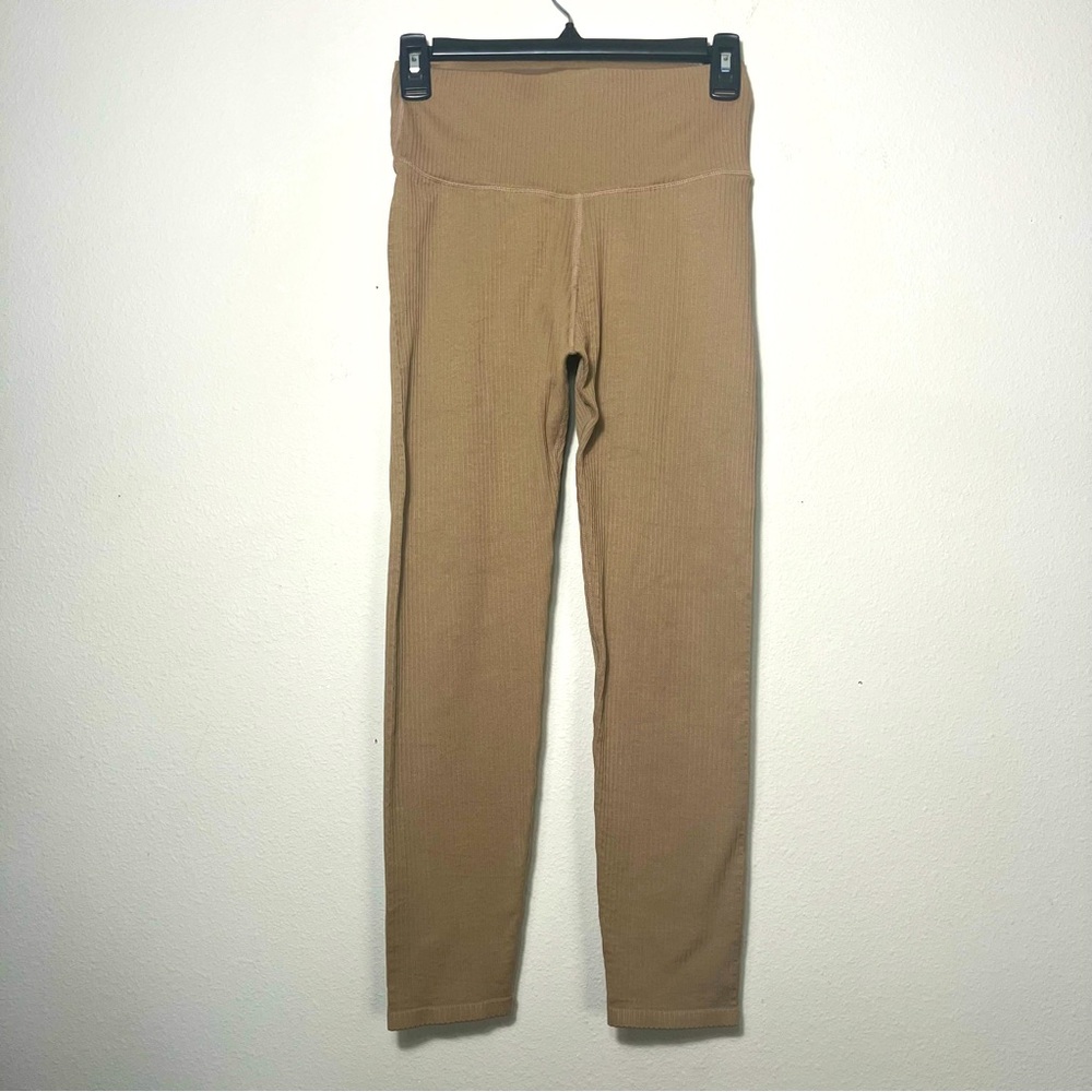 Good‎ American Brown Camel Seamless Compression shape wear Leggings SZ 1/2 NWT
